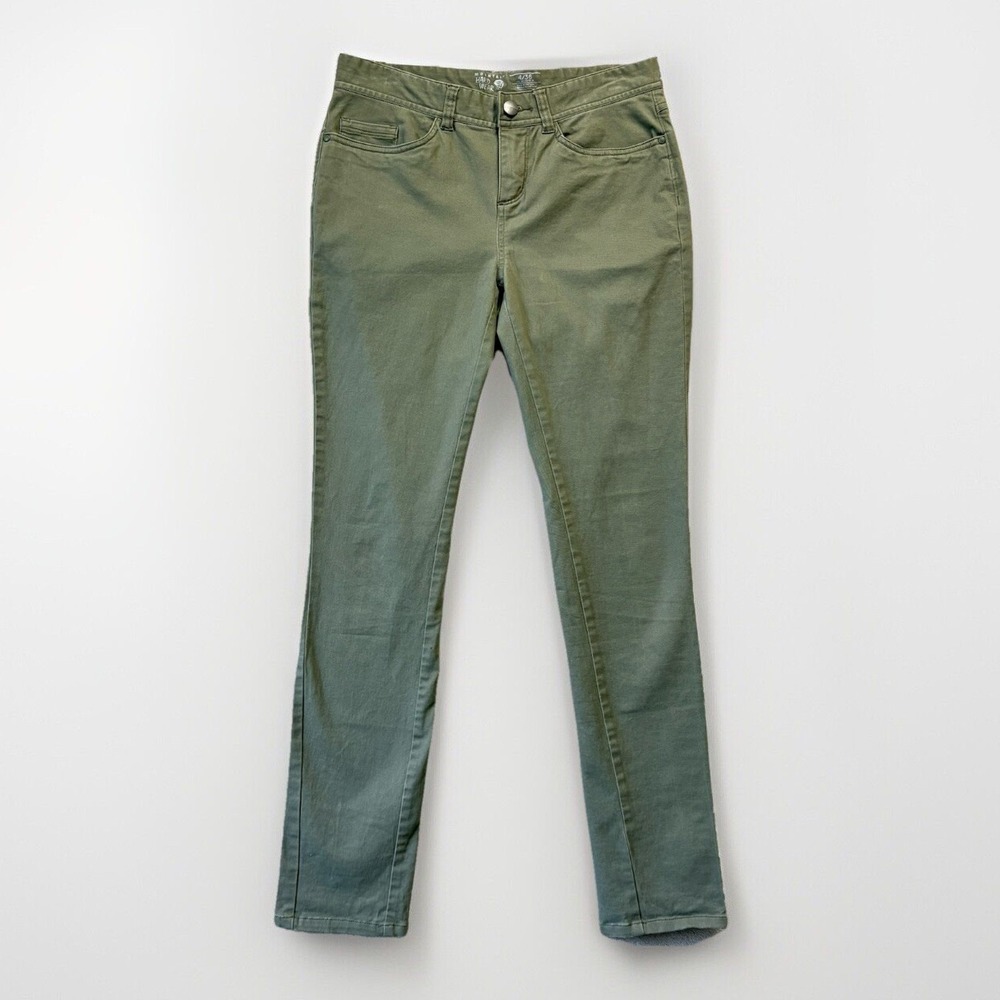 Mountain Hardwear Pants Women Sz 4 Olive Green Skinny Chino Twill Trousers